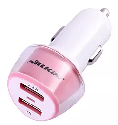 Автомобільний зарядний пристрій Nillkin Jelly 2USB Car charger 2.4A Pink