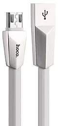 Кабель USB Hoco X4 Zinc Alloy micro USB Cable White