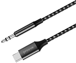 Аудио кабель Proove SoundMesh AUX mini Jack 3.5 мм - USB Type-C M/M Cable 1 м gray
