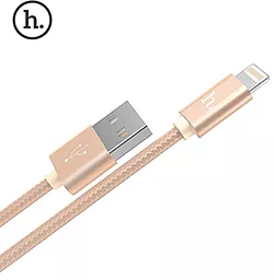 Кабель USB Hoco X2 Rapid Braided Charging Lightning Cable 2M Gold - миниатюра 2