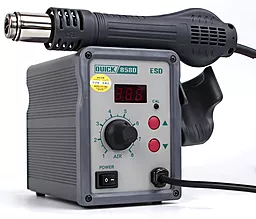 Паяльная станция одноканальная, термовоздушная Quick 858D (Фен, 700Вт, 100°C - 500°C) - миниатюра 2