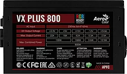 Блок питания Aerocool VX PLUS 800 RGB - миниатюра 3