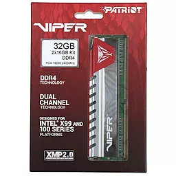 Оперативная память Patriot DDR4 32GB (2x16GB) 2133 MHz Viper (PVE432G213C4KRD) - миниатюра 3