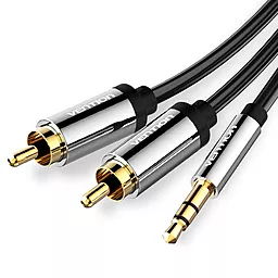 Аудио кабель Vention AUX mimi Jack 3.5 mm - 2xRCA M/M cable 10 м Black black (BCFBL)
