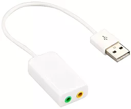 Внешняя звуковая USB карта SCS USB 2.0 Virtual 2.1 Channel Audio Effect 7.1 3D Sound Card Adapter - миниатюра 5