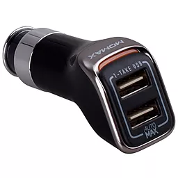 Автомобільний зарядний пристрій Momax Top Series 4.8a 2xUSB car charger black (UC2D)