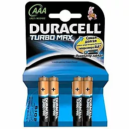 Батарейки Duracell AAА (LR03) Turbo Max 4шт (81368088)