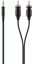 Аудіо кабель Belkin Aux mini Jack 3.5 mm - 2хRCA M/M Cable 1 м black