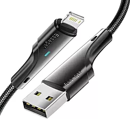 Кабель USB Essager Rousseau 12W 2.4A 2M Lightning Cable  Black (EXCL-LSA01) - миниатюра 2
