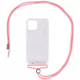 Чехол Epik Crossbody Transparent Apple iPhone 11 Light pink