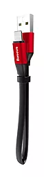 Кабель USB Baseus Nimble Portable 0.23M Lightning Cable Black/Red (CALMBJ-B91) - миниатюра 3