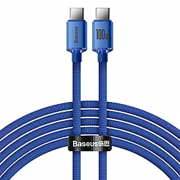 USB PD Кабель Baseus Crystal Shine 20V 5A 2M USB Type-C - Type-C Cable Blue (CAJY000703)
