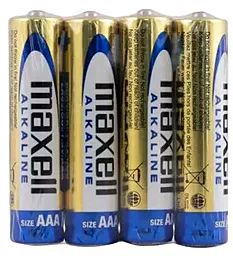 Батарейки Maxell LR03 1.5V AAA Alkaline SHRINK 4шт. (M-790233.04.CN)