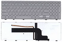 Клавиатура для ноутбука Dell Inspiron 15-7000 7537 с подсветкой Light серебристая