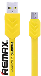 Кабель USB Remax Fishbone micro USB Cable Yellow