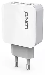Мережевий зарядний пристрій LDNio 3 USB Ports 3.1A Home charger White (DL-A3301) - мініатюра 3