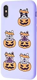 Чехол Wave Fancy Dog in pumpkin Apple iPhone X, iPhone XS Light Purple