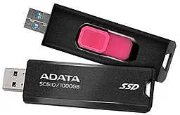 SSD Накопитель ADATA SD610 1TB USB3.2 Gen2 Black (SC610-1000G-CBK/RD) - миниатюра 5