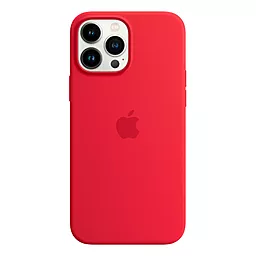 Чохол Apple Silicone Case Full with MagSafe and SplashScreen для Apple iPhone 13 Pro Max  Red