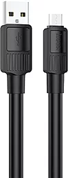 Кабель USB Hoco X84 Solid 2.4A micro USB Cable Black