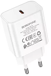 Мережевий зарядний пристрій Borofone BA71A 20W PD USB-C White - мініатюра 2