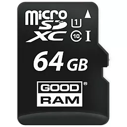 Карта памяти GooDRam microSDXC 64GB Class 10 UHS-I U1 + SD-адаптер (M1A4-0640R11) - миниатюра 2