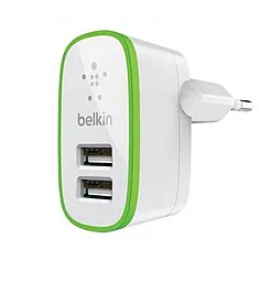 Сетевое зарядное устройство Belkin Home Charger 2 USB port 2.1 А White (BK670/2Ports) - миниатюра 2
