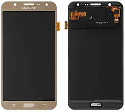 Дисплей Samsung Galaxy J7 J700 2015 з тачскріном, (TFT), Gold