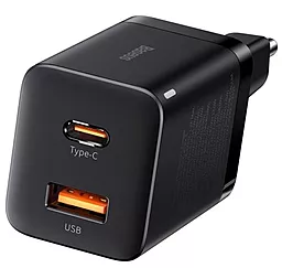 Мережевий зарядний пристрій з швидкою зарядкою Baseus Super Si Pro Quick Charger 30W USB-A-C Black (CCSUPP-E01)