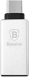 OTG-переходник Baseus Sharp series Type-C USB 3.1 to USB 3.0 White - миниатюра 2