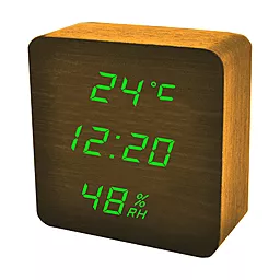 Часы VST VST-872S-4 зеленые (корпус коричневый)