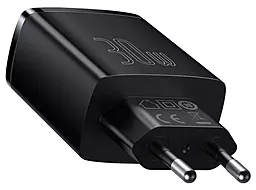 Сетевое зарядное устройство с быстрой зарядкой Baseus Compact 30w PD/QC 2xUSB-A/USB-C ports home charge black (CCXJ-E01) - миниатюра 5