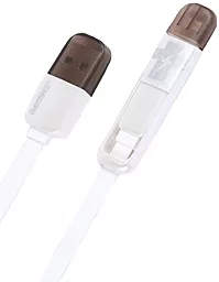 Кабель USB Remax Transformer Kingkong 2-in-1 USB Lightning/micro USB Cable White - миниатюра 2