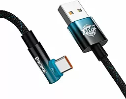 Кабель USB Baseus MVP 2 Elbow-Shaped 100w 6a USB Type-C cable black/blue (CAVP000421) - миниатюра 3