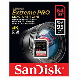 Карта пам'яті SanDisk SDXC 64GB Extreme Pro Class 10 UHS-I U3 V30 (SDSDXXG-064G-GN4IN) - мініатюра 4