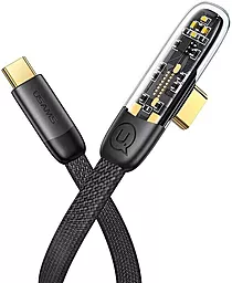 Кабель USB PD Usams Right-angle US-SJ584 100W 3.1A 1.2M USB Type-C - Type-C Cable Black - миниатюра 2