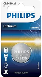 Батарейки Philips CR2430 Lithium 1 шт (CR2430/00B)
