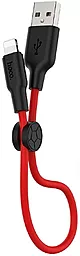 Кабель USB Hoco X21 Plus Silicone Lightning Cable 0.25m Black/Red - миниатюра 2