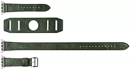 для умных часов Apple Watch iCarer Classic Genuine Leather Quadri Watch band 38mm Green - миниатюра 4
