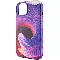 Кожаный чехол Colour Splash with MagSafe для Apple iPhone 14 (6.1") Purple / Pink - миниатюра 3