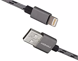 Кабель USB Momax Elit Link Lightning Cable Woven Braid 2.4A Gray(DDMMFILFPA) - миниатюра 4
