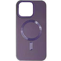 Чехол Epik Bonbon Leather Metal Style with MagSafe для Apple iPhone 15 Dark Purple
