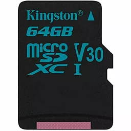Карта памяти Kingston microSDXC 64GB Canvas Go Class 10 UHS-I U3 V30 (SDCG2/64GBSP)