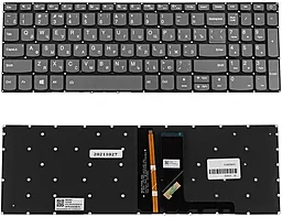 Клавіатура для ноутбуку Lenovo IdeaPad 320-15 series без рамки з підсвіткою клавіш Black