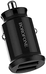 Автомобильное зарядное устройство Borofone BZ8 MaxRide Dual Port Car Charger 2xUSB-A 2.4A Black