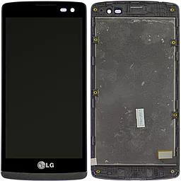 Дисплей LG Leon Y50 (H320, H324, H340, MS345) с тачскрином и рамкой, оригинал, Black