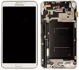 Дисплей Samsung Galaxy Note 3 Neo N750 с тачскрином и рамкой, White