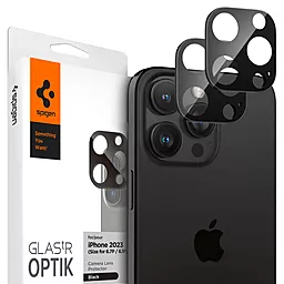 Защитное стекло Spigen Optik Camera Lens на камеру для Apple iPhone 15 Pro, iPhone 15 Pro Max (2 шт.) Black (AGL05273)