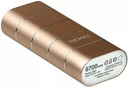 Повербанк Nomi Q067 6700 mAh Gold - миниатюра 2