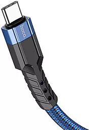 Кабель USB Hoco U110 2.4A 1.2M USB Type-C Cable Blue - миниатюра 4